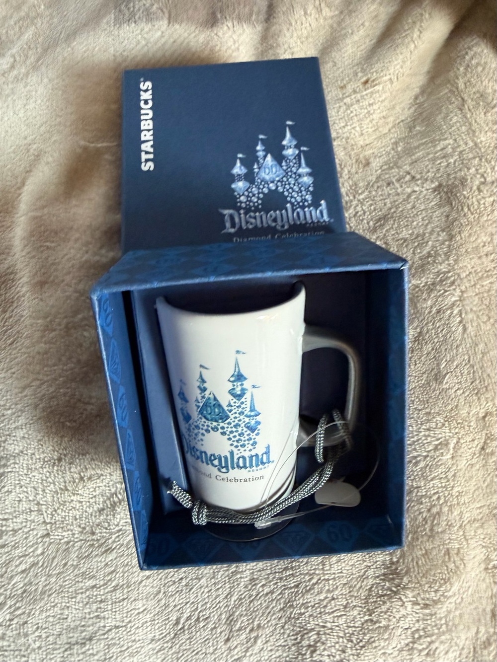 Starbucks x Disneyland White & Blue Commemorative Mug Ornament